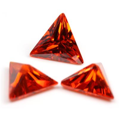 China Wuzhou Gemstones Fire Synthetic Zircon Triangle Loose CZ Color Set Or Stones Colored Gemtones For Jewelry for sale