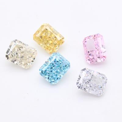 China Color Set or Fire Colored Synthetic Rectangle Cut Colorful Zircon Gemstones CZ Loose Stones with Multi Colors for Jewelry Making for sale