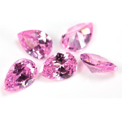 China Color Set Or Fire Bright Shiny Synthetic Pear Cut Colorful Zircon Gemstones CZ Loose Stones With Multi Colors For Jewelry Making for sale