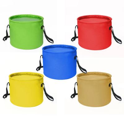 China PVC 500D Sustainable Light Weight Durable Outdoor Folding Water Bucket for sale