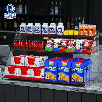 China smoke shops convenience store tobacco shops/supermarket checkout counters for sale metal display racks reception counter rack display for sale for sale