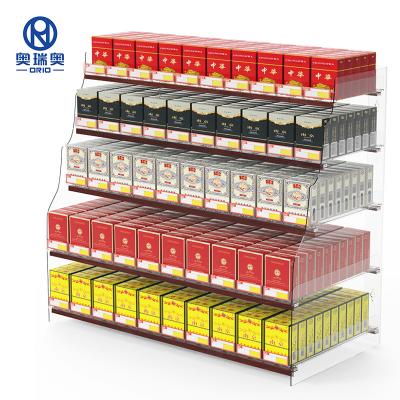 China The convenience store of smoke shops tobacco shops/supermarket smoke shop display cigarette display racks with pusher high capacity tobacco shelf for sale