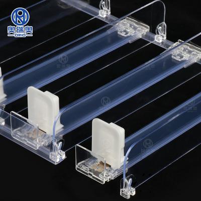 China Acrylic Supermaerket Display Dividers Supermarket Clear Shelf Shelf Pusher Plastic Cigarette Pusher for sale