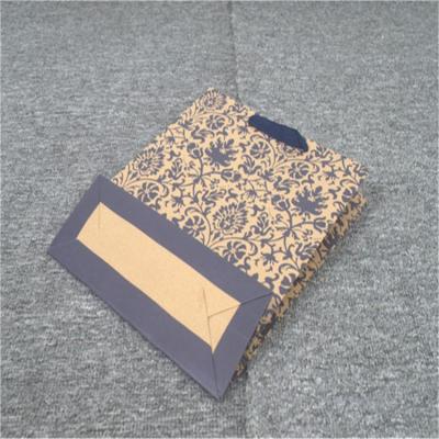 China Flower Recyclable Blue Paper Bag, Paper Bag With Printing, Paper Bag For Gift Packaging for sale