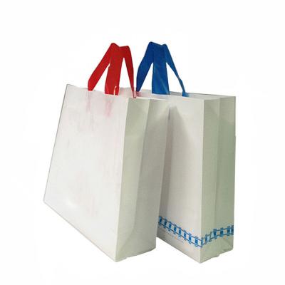 China BIODEGRADABLE Plastic White Bottom Bag Bags For Shopping Bag With Handle for sale