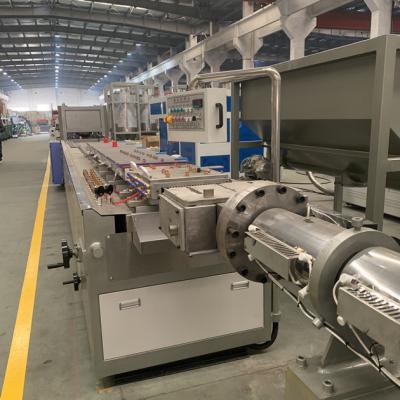 Chine ligne composée en plastique en bois d'extrusion de profil de 300mm WPC avec la vis jumelle à vendre