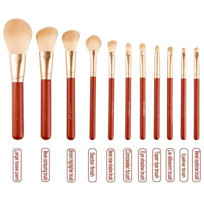 China Angular Blush New Developed Natural Material Makeup Brush Travel Makeup Brush Set for sale