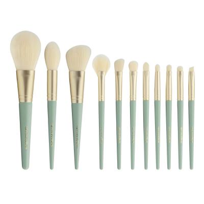 China Wooden Handle Makeup Brush Set Professional Wooden Makeup Brush Hair Set Brush For Face Makeup for sale