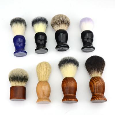 China Wholesale Washable Hairdresser Shaving Brush Men's Wooden Handle Wash Brush Hairdressing Accessories for sale