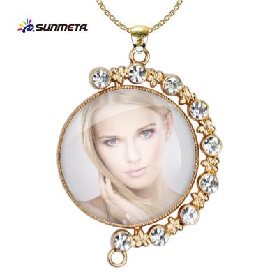 China Promotion gift. Birthday Gift DIY Printing Unique Lady Christmas Birthday Gift Heat Transfer Necklace Sublimation Blanks Pendant for sale