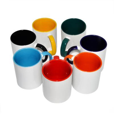 China Viable 11OZ Sublimation Mug Products For Sublimation Handle Color Mug Inner Liner Mug for sale