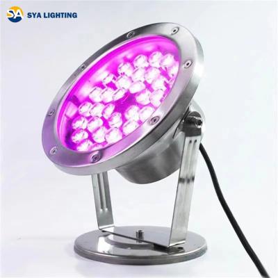 China SYA-402 LED LANDSCAPE Bottom Water Spot Flood Light RGB Color Changing Outdoor Garden Lamp IP68 Fountain Light for sale