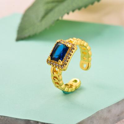 China FASHIONABLE anillo de oro laminado scam zircon chapado en oro para mujer for sale