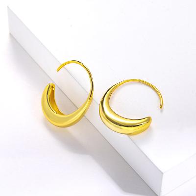 China 2022 Trendy Trendy Circle Statement Earrings Gold Plated Jewelry Women Wedding Earrings for sale