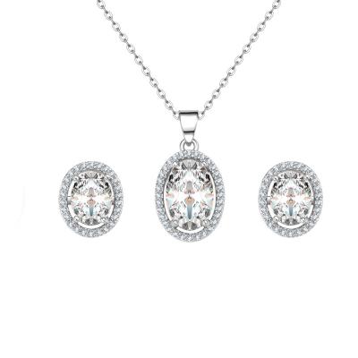 China Bridal Jewelry Set Bling Diamond Women Luxury Gold Filled Cubic Zirconia Bridal Jewelry AAA Women Wedding Jewelry Sets for sale