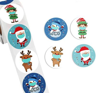 China Waterproof 500 Pieces Christmas Stickers, Water Drop Christmas Element Label Stickers for Gift Wrapping Envelope Sealing for sale