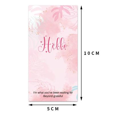 China Custom printed PVC foil waterproof pink gift boxseal label for store gift decoration thank you sticker for sale