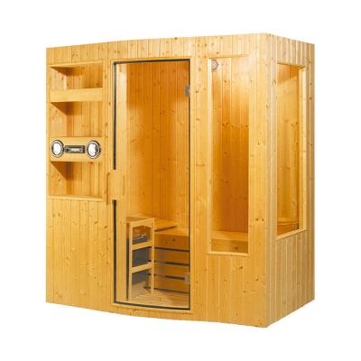 China Wooden Computer Control Panel 2 People Sauna Room For Dry Steam Sauna for sale