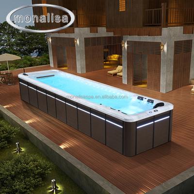 China Outdoor Use Body Benefits Monalisa Outdoor Spa Whirlpool Massage Longest Body Endless Pool for sale