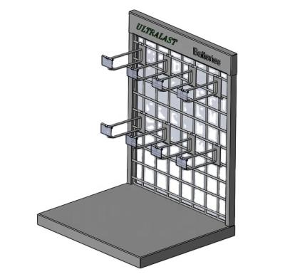 China With Durable Hooks Customized Metal Battery Counter Display Racks Rack With Durable Hooks For Supermarket Retail for sale