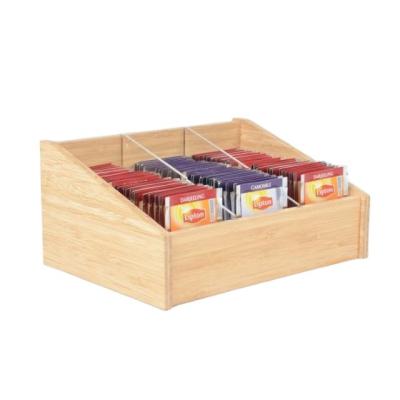 China Hot Sale Acrylic And Wooden Counter Display Stand For Tea Bag And Condiment for sale