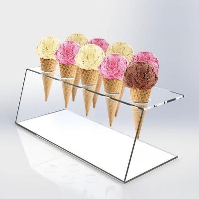 China Counter Customized Acrylic Display Stand For Ice Cream Cone for sale