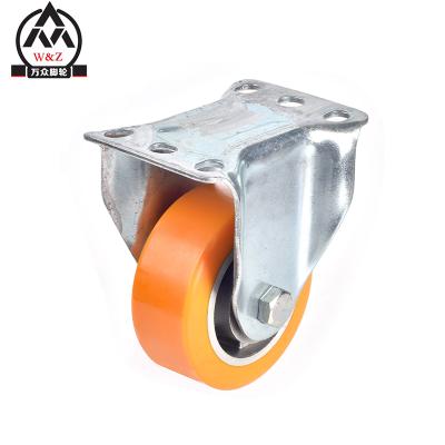 China Other Medium Duty Aluminum Core Polyurethane Caster Wheel / Best Fastener Bracket Caster 3 Inch 75 Mm Solid PU Caster Wheel for sale