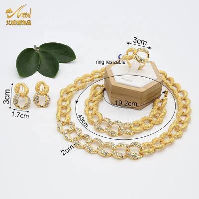 China Eest romantic sale of custom zinc alloy engagement jewelry necklace and earring sets for women for sale