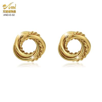 China Fashion Designer Romantic Popular Jewelry Statement Channel Korean Earrings For Women Circle Stud Gold Earrings 2020 for sale