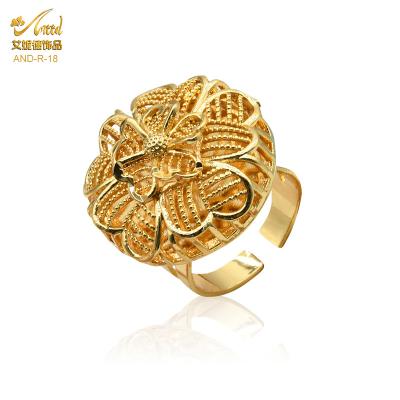 China Wholesale Creative Romantic Ring 18K Gold Jewelry Fit Opening Rings For Women Jewelry Gifts for sale