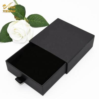 China Jewelry Packaging Gift Box Fashion Drawer Cardboard Paper Jewelry Box Set Logo Necklace Ring Earrings Luxury Drawer Gift Box Custom Black Drawer Box For for sale