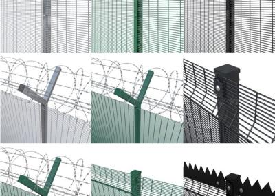 중국 공항 358 경비 울타리 메시 2000-6000mm 뜨거운 담궈지는 직류 전기를 통하는 판매용