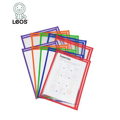 China Convenient eco-friendly writing and dry erase cleaning pockets for school practice for sale