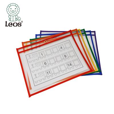 China Convenient Children Educational Writing Practice Dry Erase Sleeves For School Education for sale