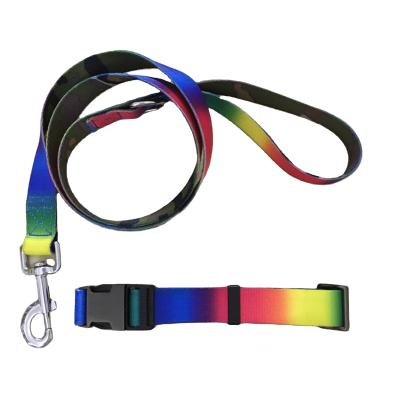 China High Quality Custom Manufacturer Heat-Transfer Dog Leash and Collar Set for sale