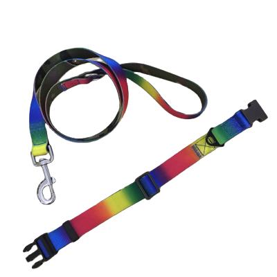 China High Quality Custom Manufacturer Heat-Transfer Dog Leash and Collar Set for sale