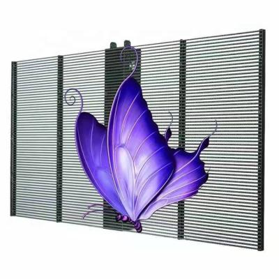 China Transparent LED Screen Panel For Clothing Store 1000*1000mm Giant Indoor Transparent LED Display P3.91mm Wall Panel for sale