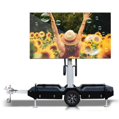 China Advertencia al aire libre Trailer de pantalla LED 960mm * 960mm Tamaño del gabinete para pantalla móvil en venta