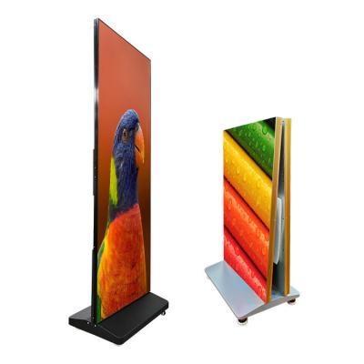 China Movable Foldable GOB Led Poster Screen For Shopping Malls for sale