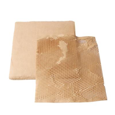 China Recycled Protective Wrap Honeycomb Kraft Paper Honeycomb Cushion Paper Biodegradable Wrapping Paper for sale