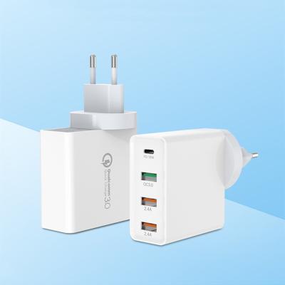 China 48W Phone 4 US EU Travel USB PD QC3.0 Ultra-Fast Charging Left Fast Charging Fast Wall Charger for sale