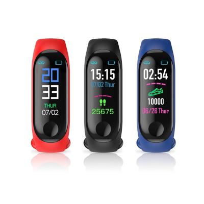 China Hot Sale Heart Rate Sleep Smart Band Color Screen Smartwatch MP3 Playback Smart Bracelet M3 for sale