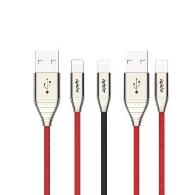 China Data transfer promotion quick sale! New Ispider Wholesale 1.2m nylon braided usb cable for iphone xs xs max charging 7 8 6s cable for sale