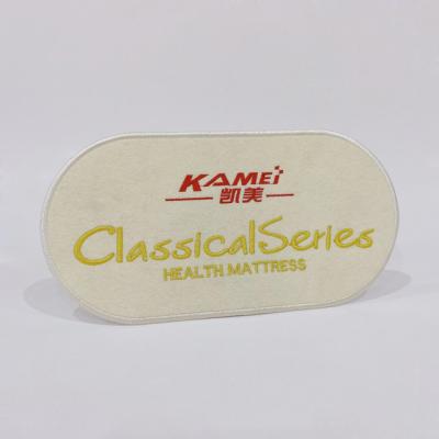 China Sustainable mattress label new mattress direct sales person design woven label can be wholesale bed woven label for sale