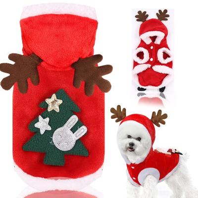 China Main Sale Christmas Cute Dog Clothes Cat Clothes Puppy Santa Red Scarf Viable Funny Warm Hat Deer Dogs Mask Cats Costume for sale