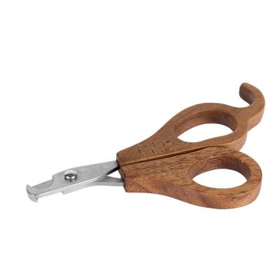 China New Design Pet Nail Scissors Cat Nail Toe Claw Scissors Dog Trimmer Stocked Wooden Grooming Tools For Animals Nail Cutting for sale