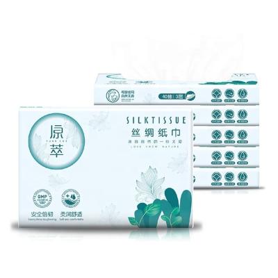 China Easy To Carry Face Cleaner Lotion Super Soft Tool Paper Facial Tissue for sale