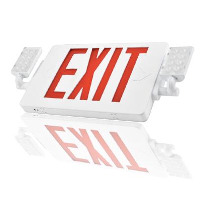 China For 2019 NEW Slim Combo LED EMERGENCY EXIT SIGN To Whiteout With LED Heads for sale