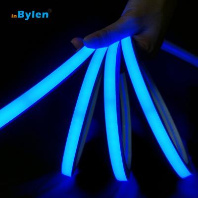 China Warehouse Silicone RGB Multiple Color Changing 12x12 24V Ultra Thin RGB Slim Neon Cable for sale