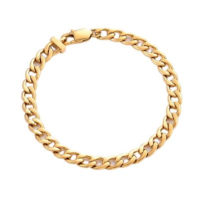 China Wholesale Fashion High Quality Hiphop Gold Plated Handmade Jewelry Hip Hop Cuban Bracelets For Unisex for sale